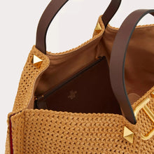 Valentino Garavani Medium Shopping Bag In Synthetic Raffia - BEAUTY BAR