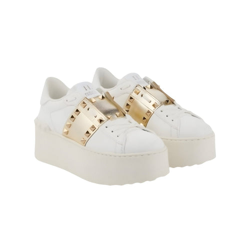 Valentino Garavani Rockstud Untitled Leather Platform Sneakers