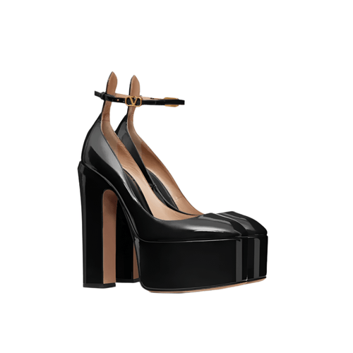 Valentino Garavani Tan-Go 155 Leather Platform Pumps