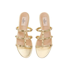 Valentino Rockstud Laminated Nappa Slide Sandal - BEAUTY BAR