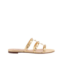Valentino Rockstud Laminated Nappa Slide Sandal - BEAUTY BAR