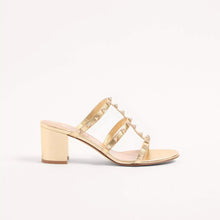 Valentino Rockstud Slide Sandal In Laminated Leather - BEAUTY BAR