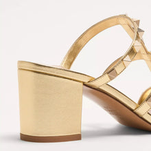 Valentino Rockstud Slide Sandal In Laminated Leather - BEAUTY BAR