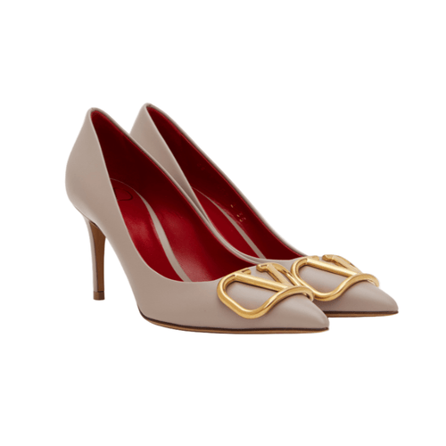 Valentino Taupe V Heels - High Heels