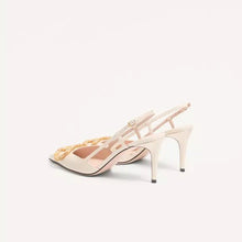 Valentino Vlogo Signature Slingback Leather Pump With Jewel Logo
