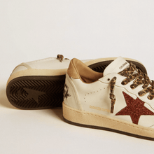 Women's Ball Star LTD With Burgundy Glitter Star and Beige Suede Heel Tab