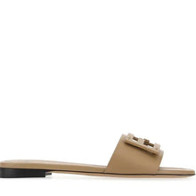 Women's Natural Ff Logo Plaque Open Toe Sandals - BEAUTY BAR