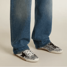 Women's True-Star In Silver Sequins With Black Star And Silver Leather Heel Tab