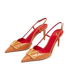 Valentino Garavani VLogo Signature Slingback Pumps For Women - Brown