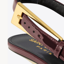 Yves Saint Laurent Bouncing LEE Slingback Pumps — Burgundy Patent Leather
