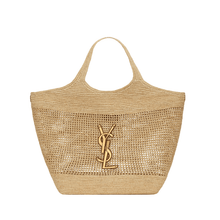 Yves Saint Laurent Icare In Raffia Naturel And Brown Gold - BEAUTY BAR
