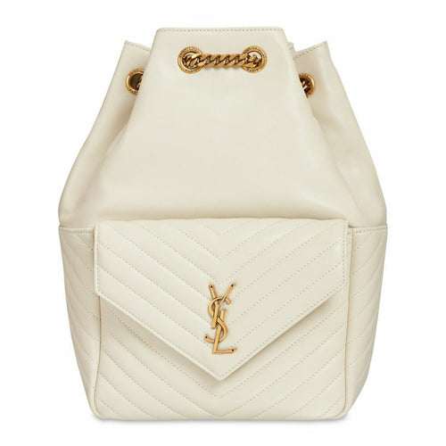 Yves Saint Laurent Joe Quilted Backpack White