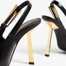 Yves Saint Laurent Lee Slingback Pumps In Glazed Leather - BEAUTY BAR
