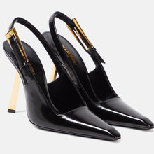 Yves Saint Laurent Lee Slingback Pumps In Glazed Leather - BEAUTY BAR