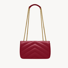 Yves Saint Laurent Loulou Small in Matelassé Lambskin Deeply Red - BEAUTY BAR