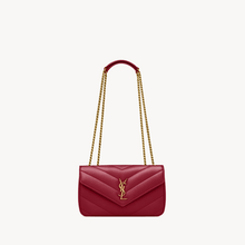 Yves Saint Laurent Loulou Small in Matelassé Lambskin Deeply Red - BEAUTY BAR