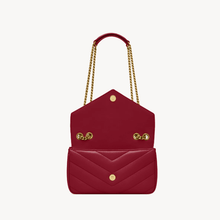 Yves Saint Laurent Loulou Small in Matelassé Lambskin Deeply Red - BEAUTY BAR