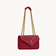 Yves Saint Laurent Loulou Small in Matelassé Lambskin Deeply Red - BEAUTY BAR