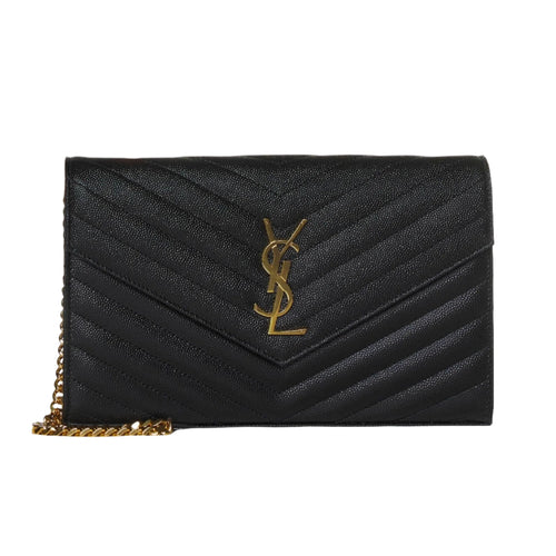 Yves Saint Laurent Monogram Matelasse Cassandre Wallet On Chain