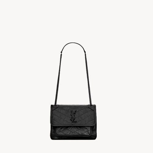 Yves Saint Laurent Niki Baby In Vintage Leather Black