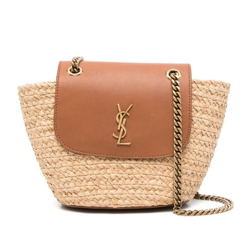 Yves Saint Laurent Small Manon Raffia Crossbody Bag