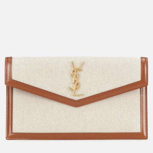 Yves Saint Laurent Uptown Canvas Clutch