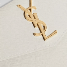 Yves Saint Laurent Uptown Leather Clutch White - BEAUTY BAR